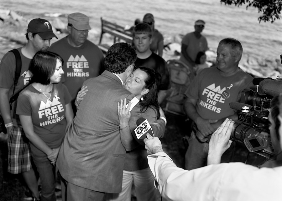 Al Franken Hugs Cindy Hickey