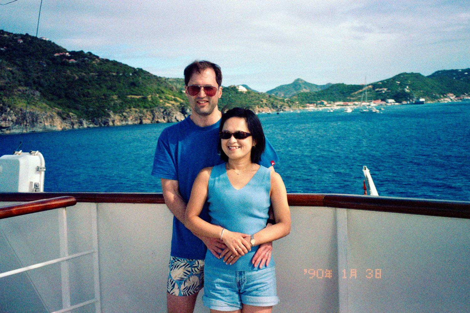 Couple on a boat