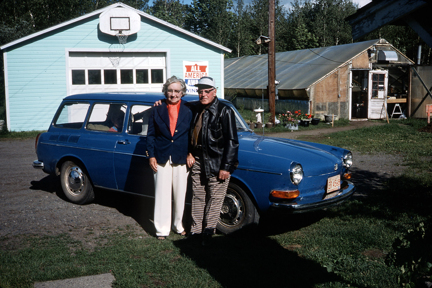 Elderly Couple with Car - 1976