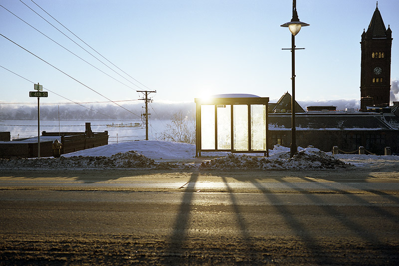 An Empty Bus Stop