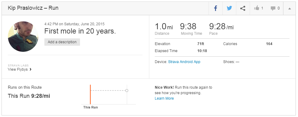 First mole. I mean ... first mile.