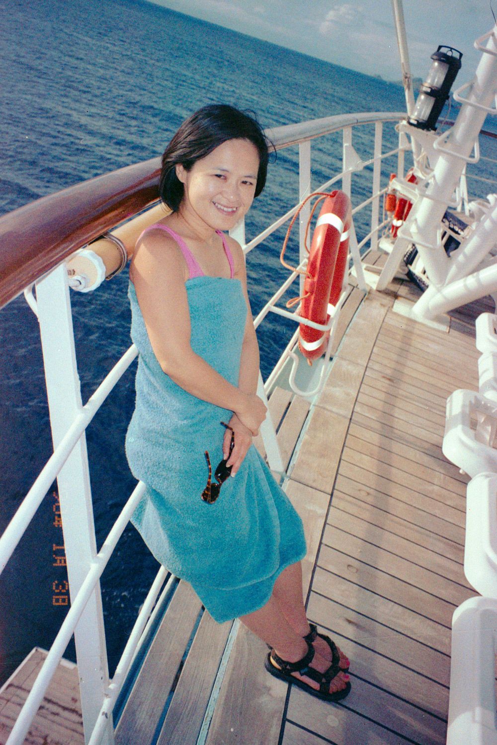 Woman on a boat