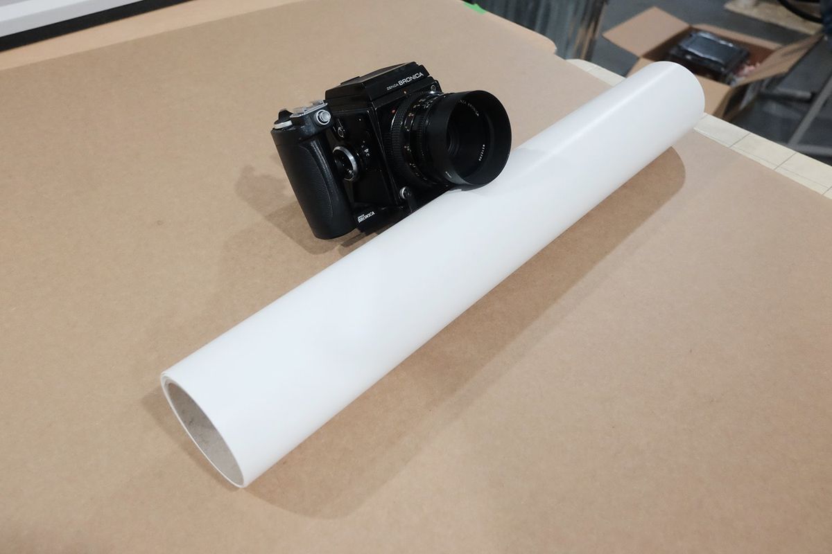 Bronica SQ-a as a decurling device
