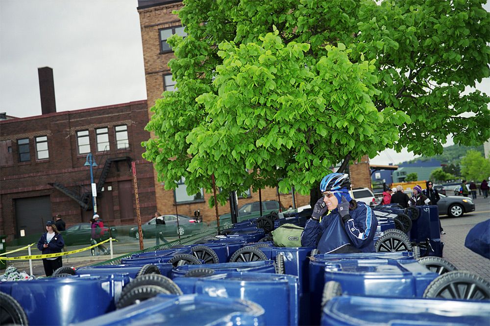 The Bicyclist in Blue