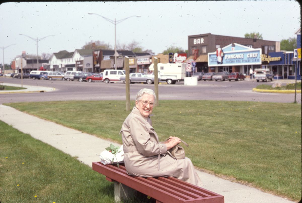 Woman on a bench - June 1987