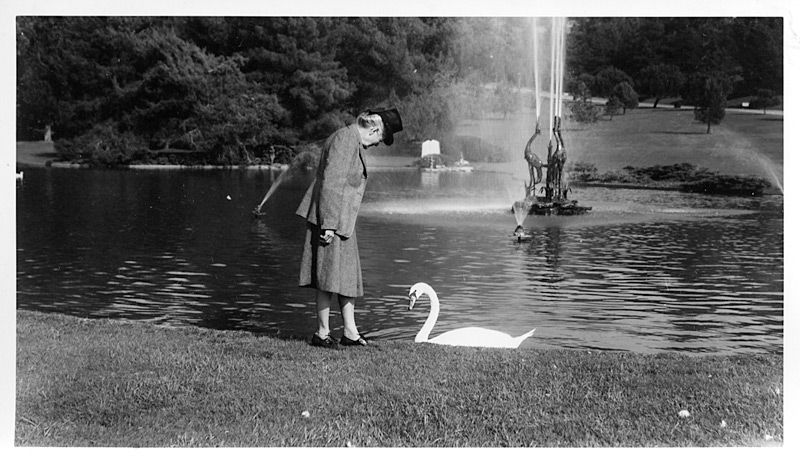 Woman with swan