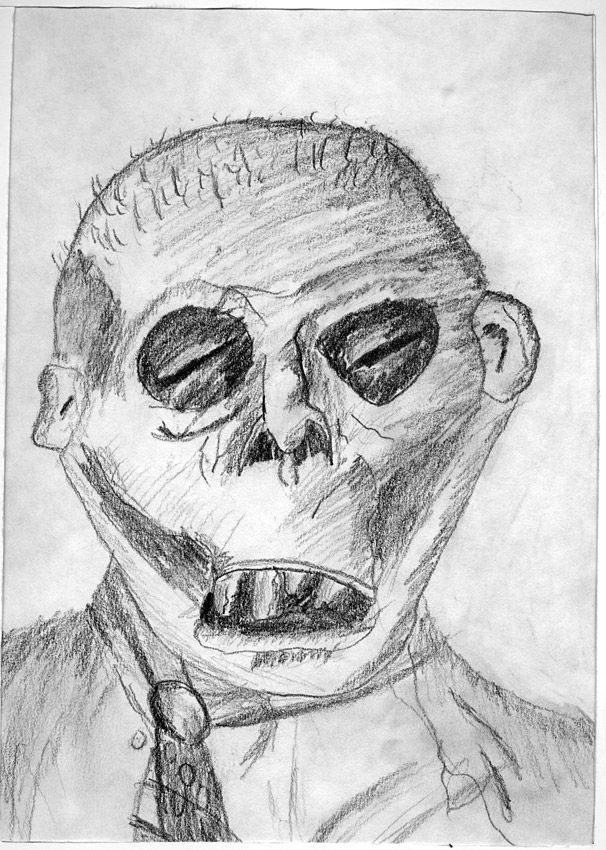 K. Praslowicz Zombie Drawing. c.1991