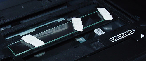 Example of packing peanut placement