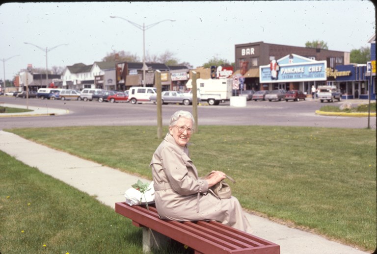 Woman on a bench - June 1987