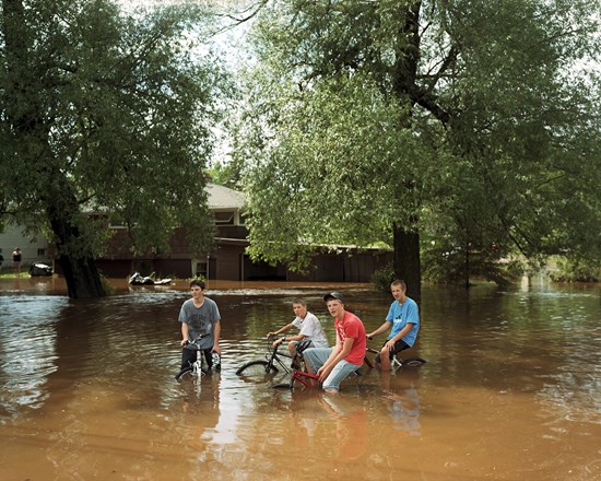 Bikers In Floodwater, Duluth, Minnesota, June 2012