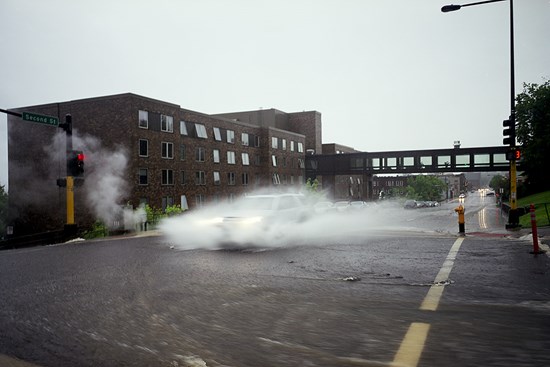 SUV Drives Through Rainwater, Duluth, Minnesota, June 2012