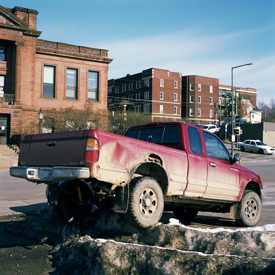 Dirty Truck Parked on Dirty Snow, Duluth, Minnesota, April 2018