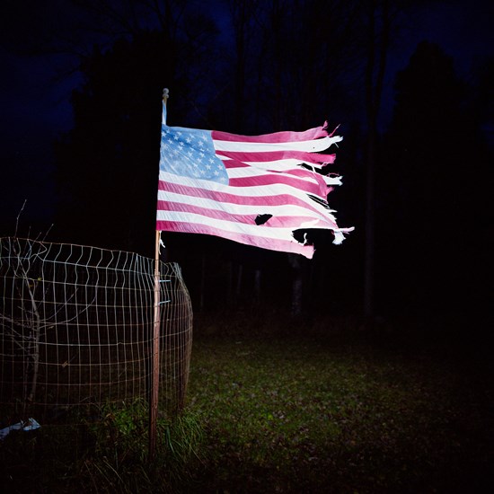 Weathered American Flag, Wisconsin, November 2013
