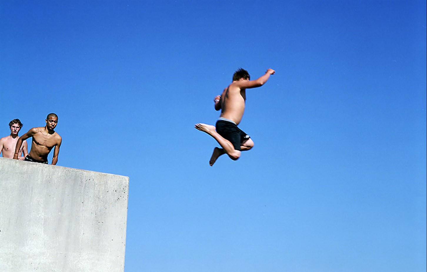 Jumping Into Lake Superior, Duluth, Minnesota, August 2010