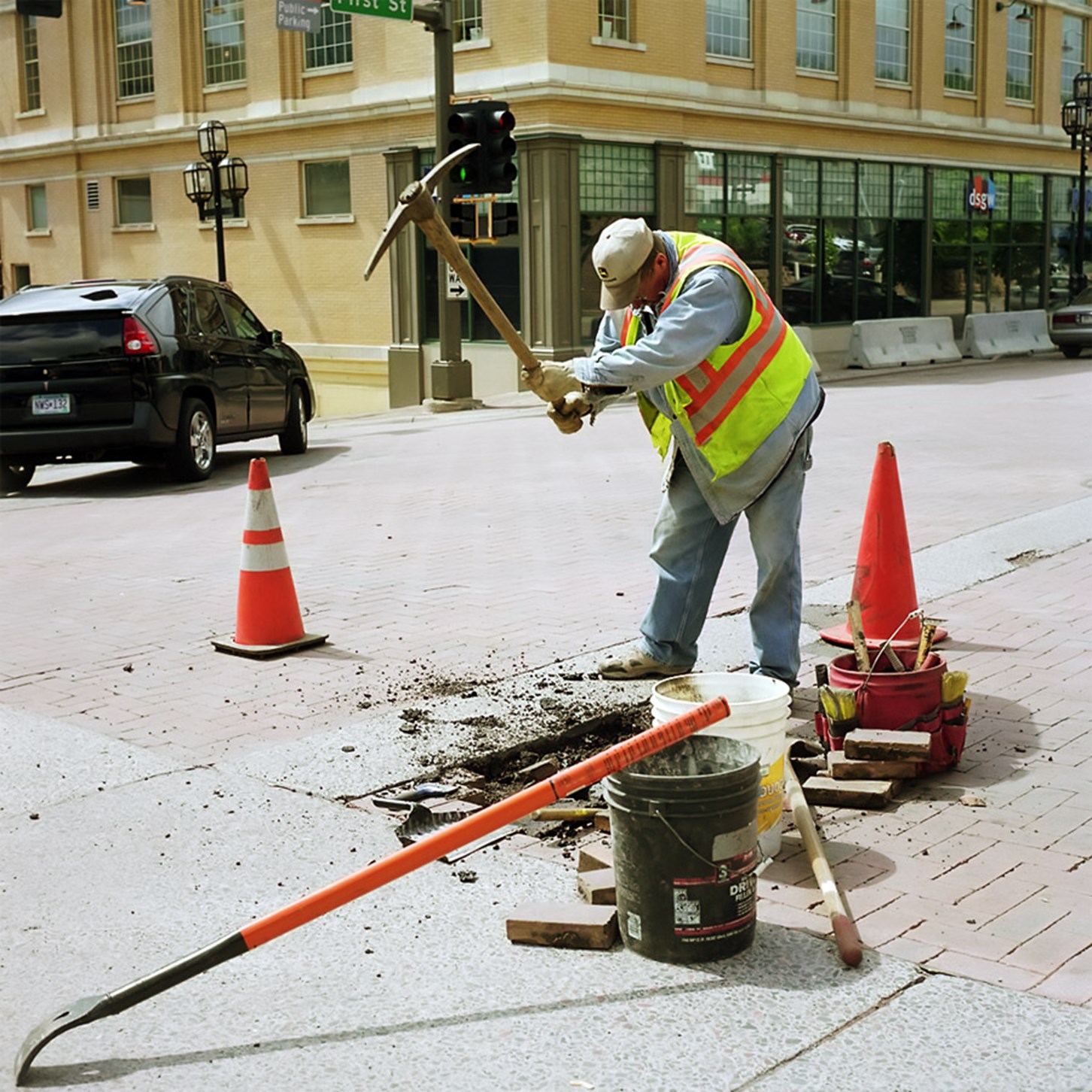 Swinging a Pickaxe, Duluth, Minnesota, June 2010