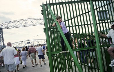 Girl on a Green Gate