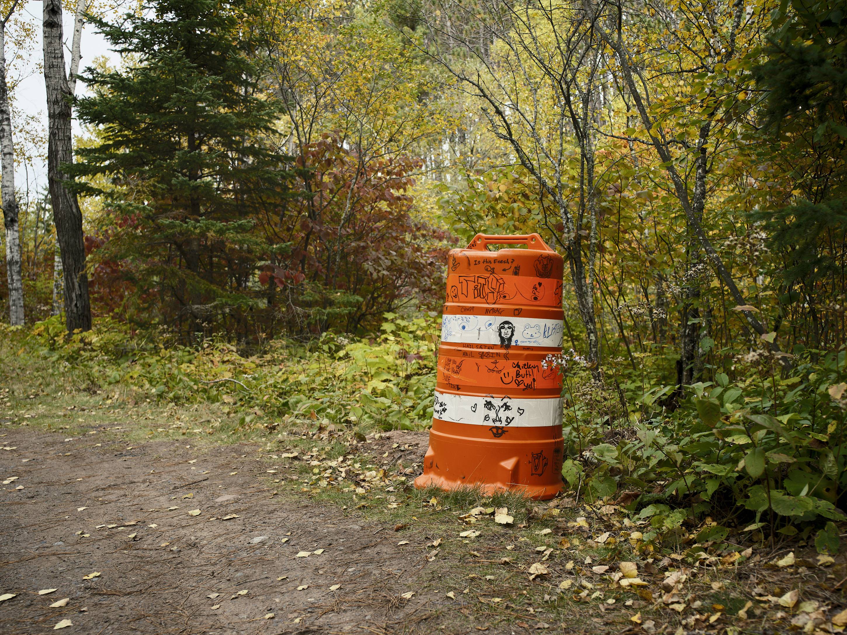 Grafitti Road Cone, Duluth, Minnesota, October 2022