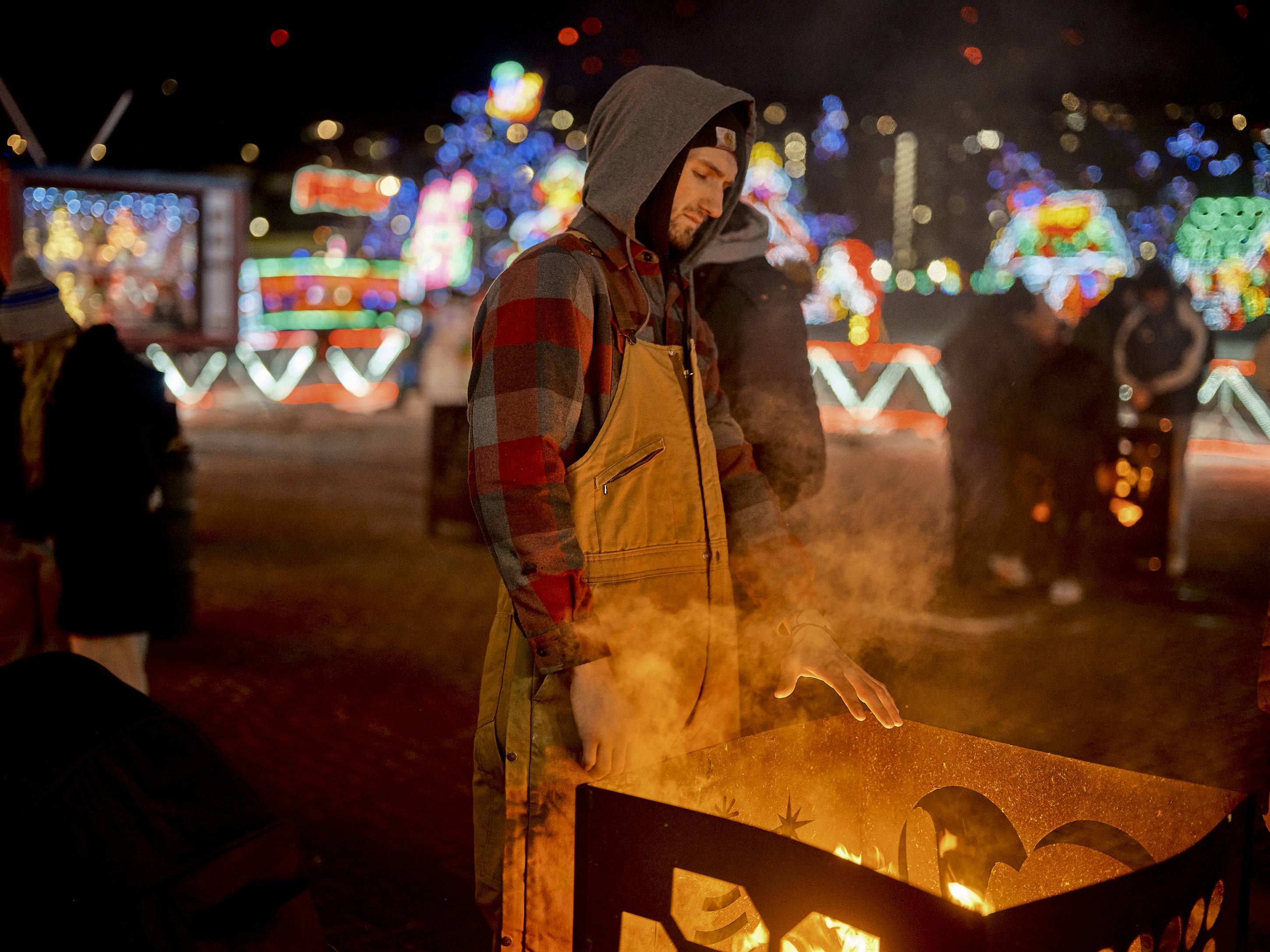 Warming Fire, Bentleyville, Duluth, Minnesota, December 2025