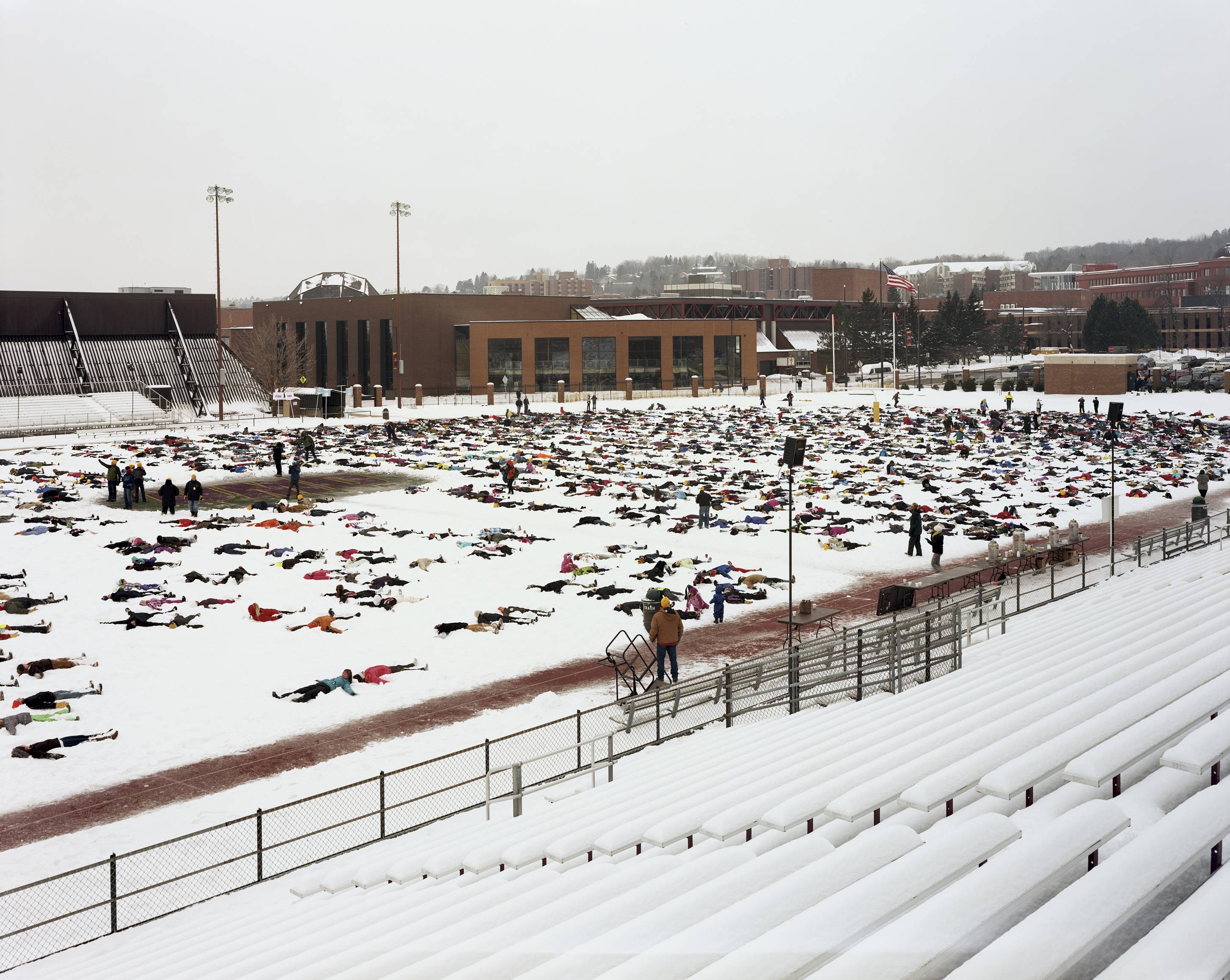 World Record Attempt At Snow Angels. 7086 People Short, Duluth, Minnesota, February 2013