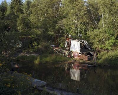Pontoon, French River, Minnesota, July 2012